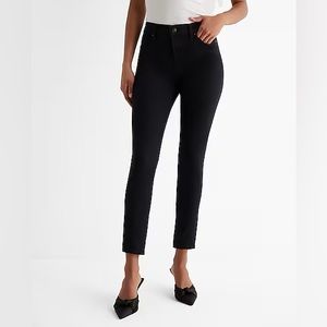 Express Mid Rise Black Supersoft Skinny Jeans